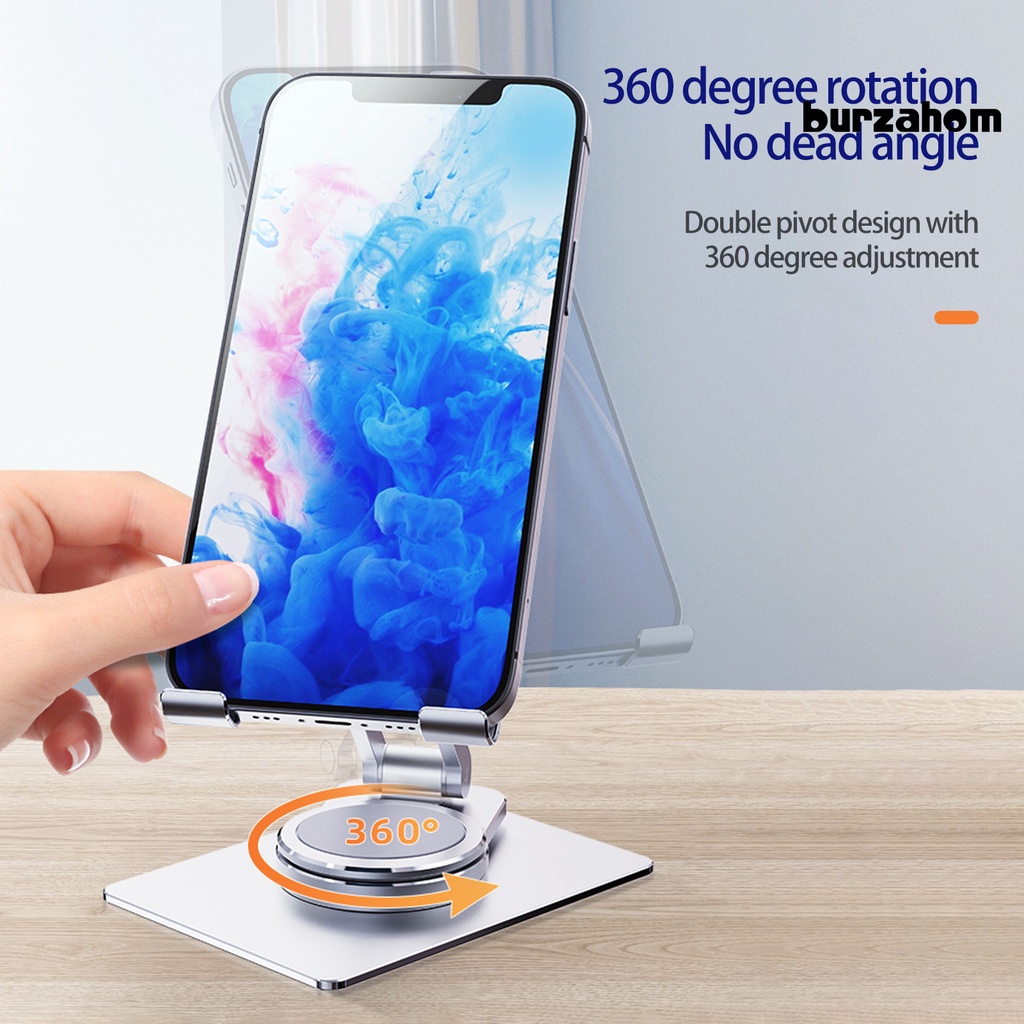 Giá Đỡ Điện Thoại / Máy Tính Bảng Để Bàn Bằng Hợp Kim Nhôm Xoay 360 Độ Tùy Chỉnh Tiện Dụng