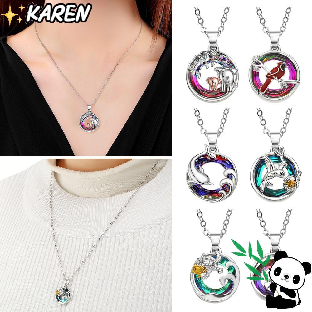 Vòng cổ Mạ Bạc 925 Mặt Hình Voi / Cáo / Chim Cánh Cụt / Chim Cánh Cụt Xinh Xắn