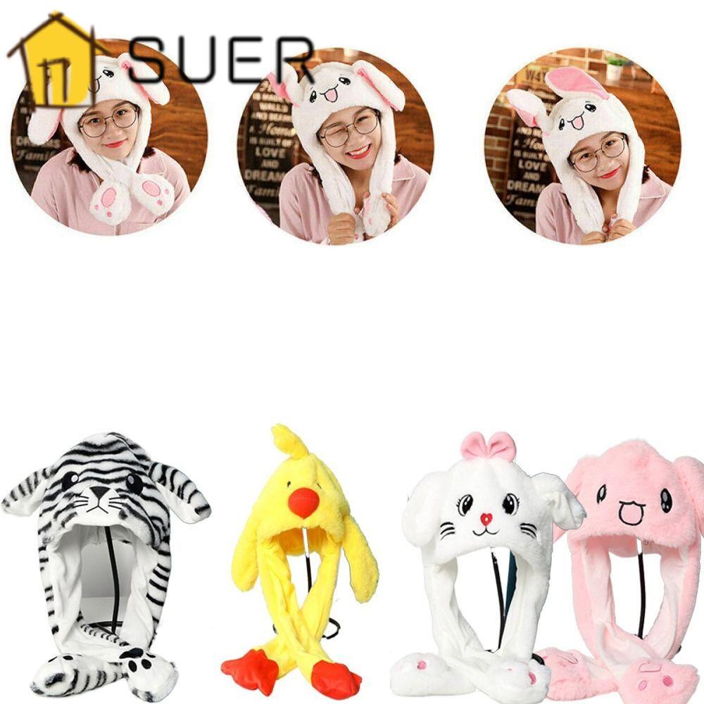 Suenin Mũ Tai Thỏ Nhồi Bông Chuyển Động Được Dễ Thương Vui Nhộn Dành Cho Trẻ Em Và Người Lớn