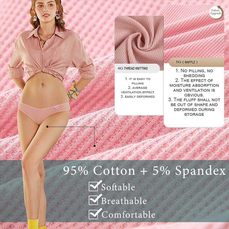 Take Talk Quần Lót Cotton Waffle Mềm Mại Thoáng Khí 10 Màu Trơn Quyến Rũ Cho Nữ