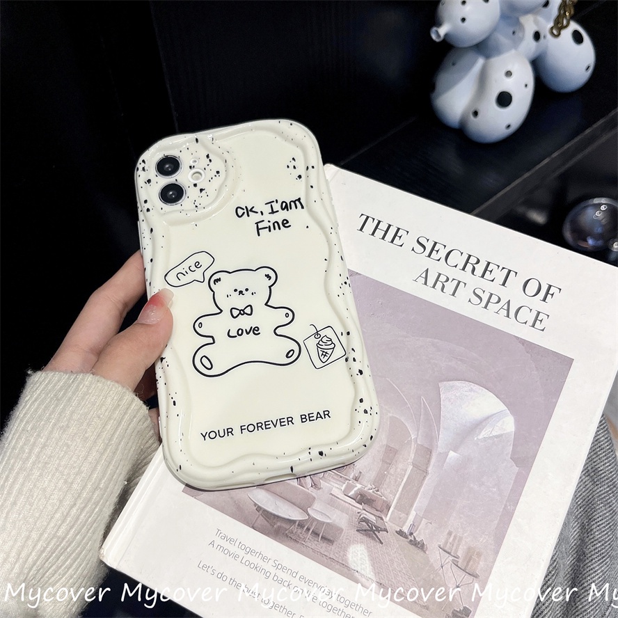 Ốp Điện Thoại Silicon Họa Tiết Chú Gấu Nhỏ Dễ Thương Chống Sốc Cho iPhone 11 12 13 14 Pro Max X Xr Xs 8 7 6 Plus SE 2020