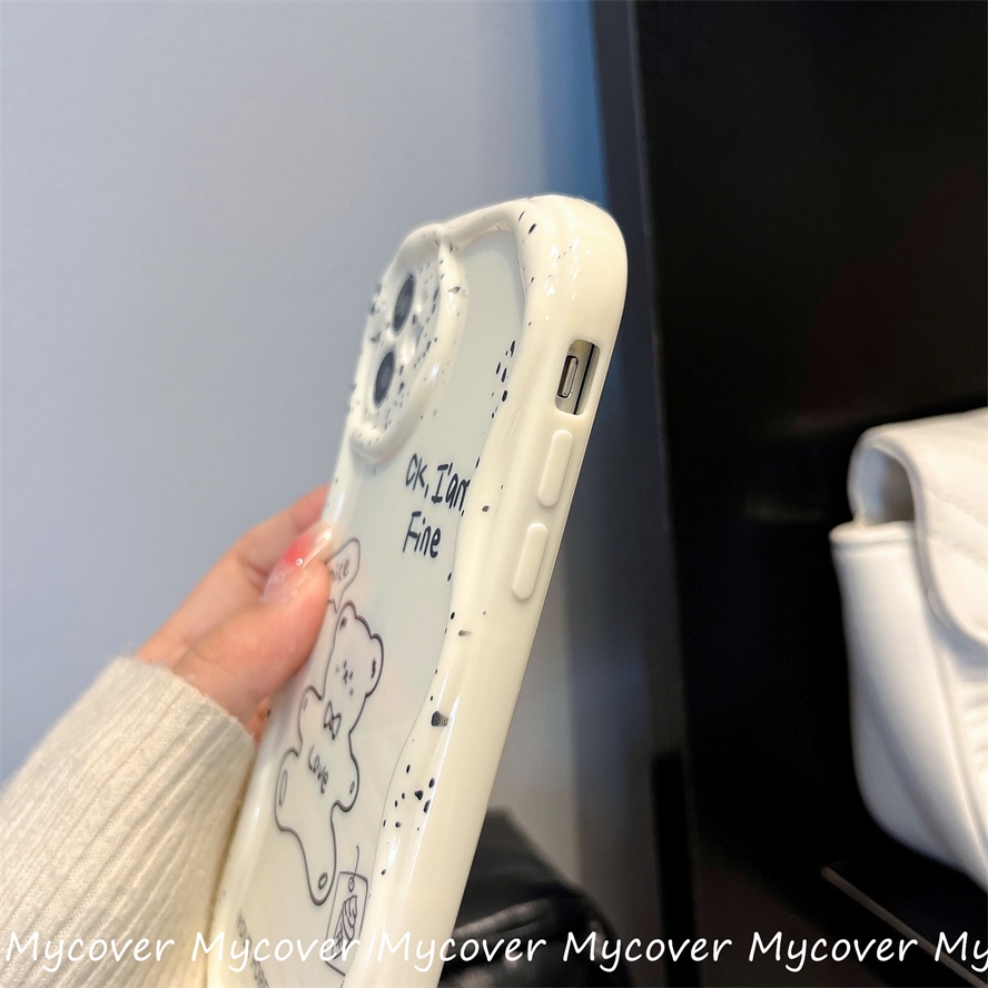 Ốp Điện Thoại Silicon Họa Tiết Chú Gấu Nhỏ Dễ Thương Chống Sốc Cho iPhone 11 12 13 14 Pro Max X Xr Xs 8 7 6 Plus SE 2020