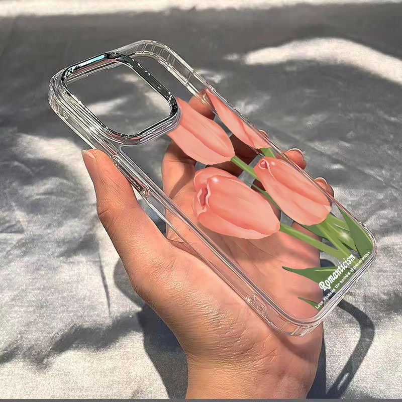 ✅Ốp Điện Thoại Dẻo Họa Tiết Hoa Tulip Đơn Giản Thời Trang Chống Sốc Cho iPhone12plus11 13 OZYO 714pro 8maxins