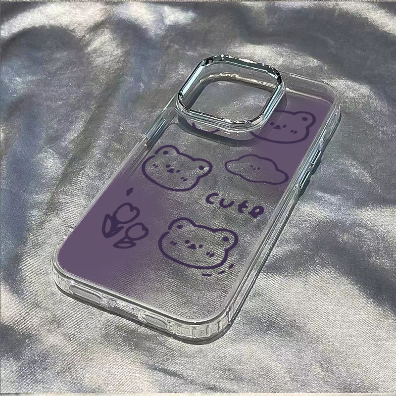 ✅Ốp Điện Thoại Mềm Chống Sốc In Hình Gấu Tulip Cho Iphone 14pro7 max 11Plus 12 / 138 Xj1