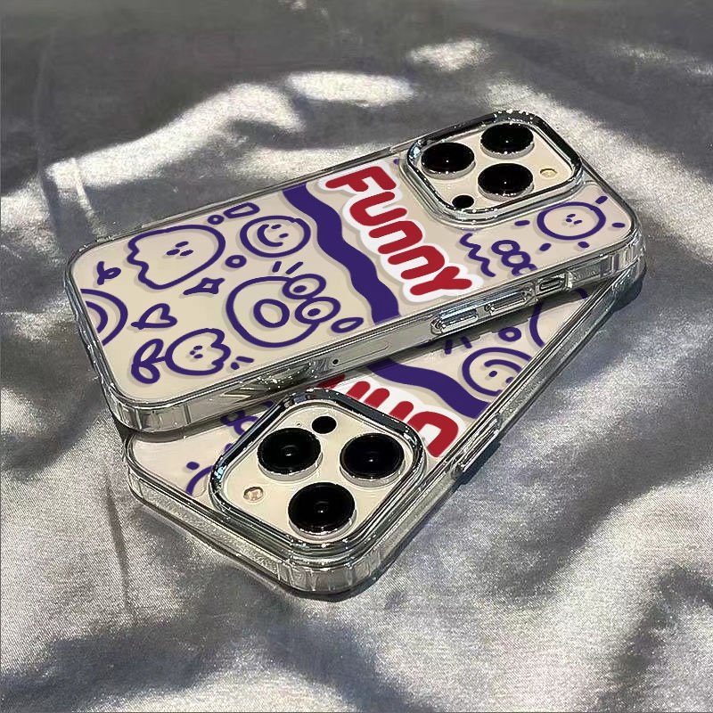 ✅Ốp Điện Thoại Mềm Chống Sốc Họa Tiết Hoạt Hình Graffiti Đơn Giản Cho Iphone Max 7 14pro plus 128 1113ins KCW7