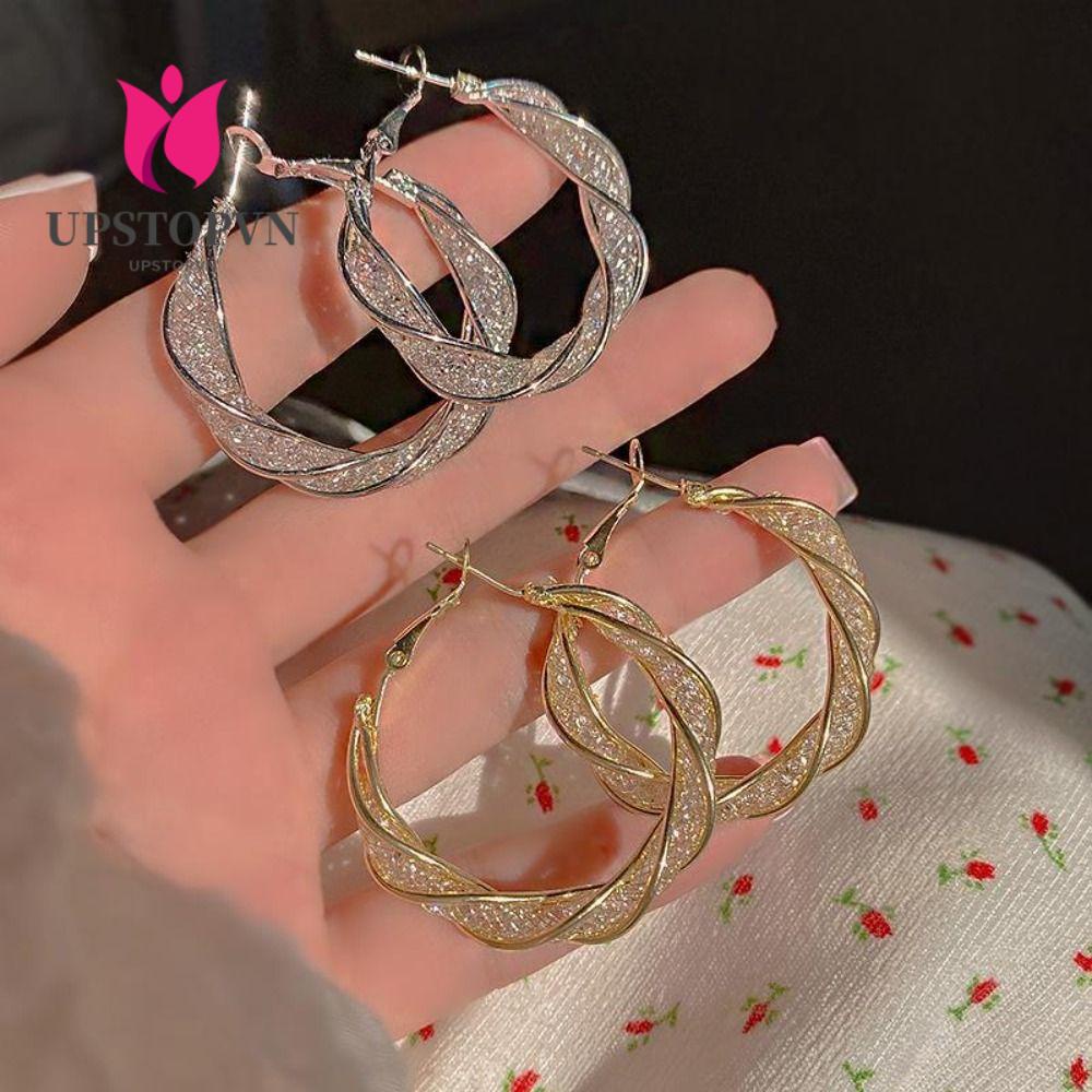 Bông Tai Dạng Xoắn Độc Đáo Thời Trang|Đôi Bông Tai Khoen Tròn Nhiều Màu Sắc Thời Trang Cho Nữ