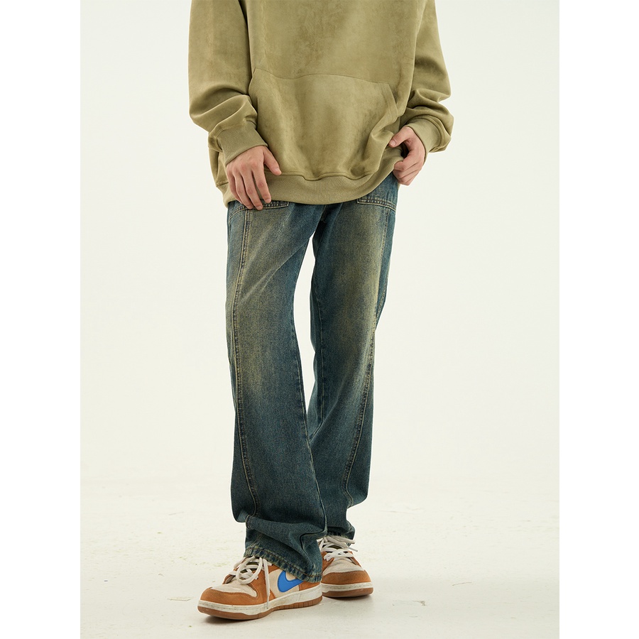 Oro 'S Shop Quần Jean Phong Cách Retro Đường Phố Mỹ Cá Tính Hợp Thời Trang Cho Cặp Đôi