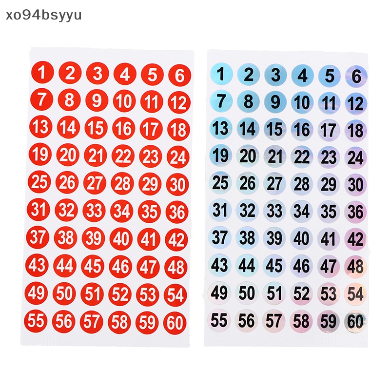 Set 3 Tờ Nhãn Dán Số 1-180 Trang Trí Móng Tay Xo94Bsyu