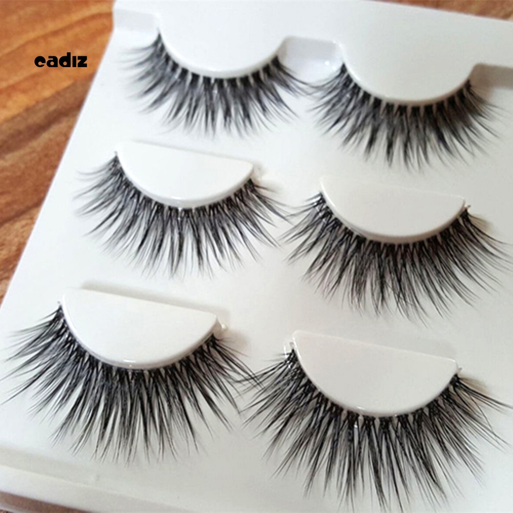 Bộ 3 Cặp Lông Mi Giả 3D Dày Tự Nhiên