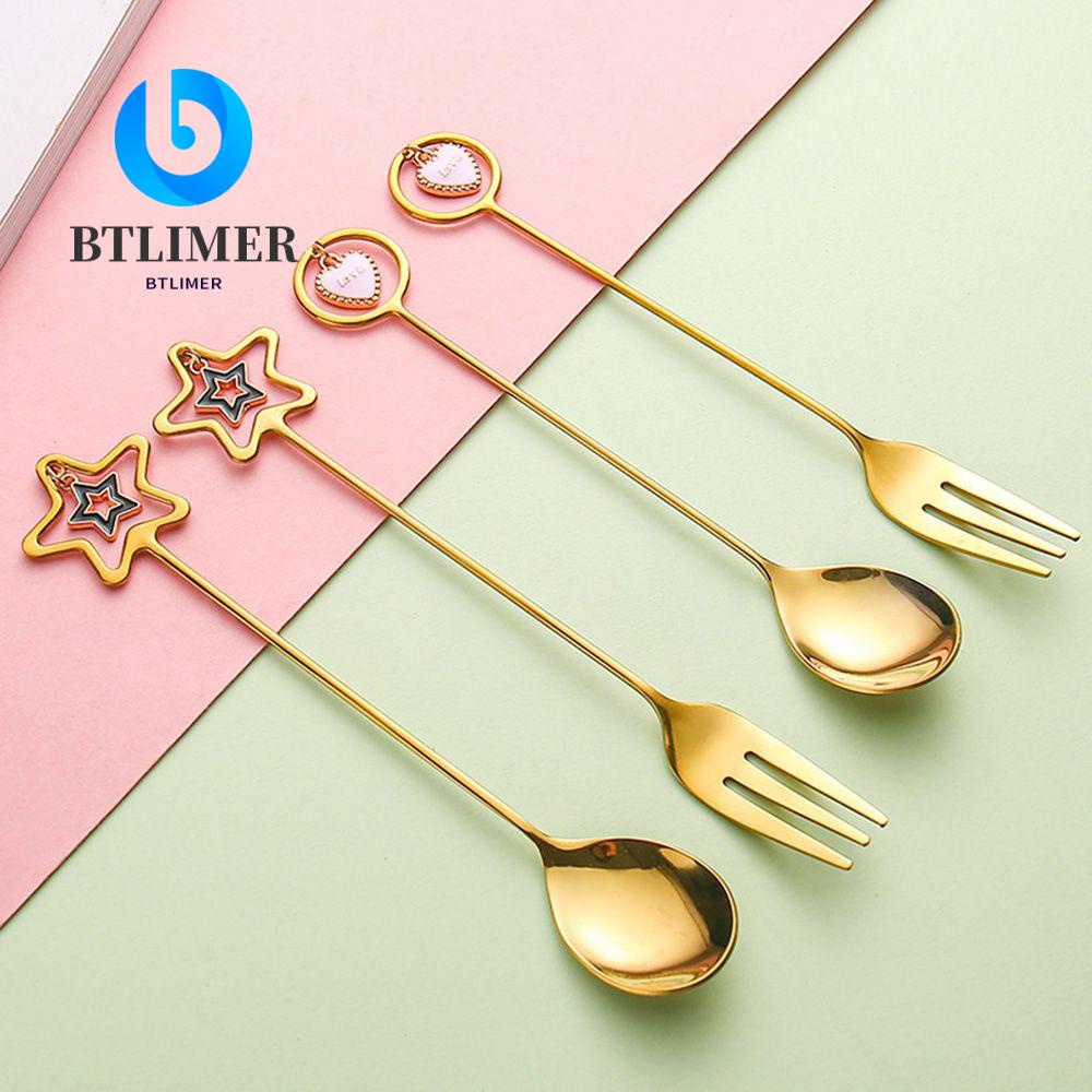 Muỗng Cà Phê Bằng Thép Không Gỉ 304 Kèm Móc Khóa Xinh Xắn