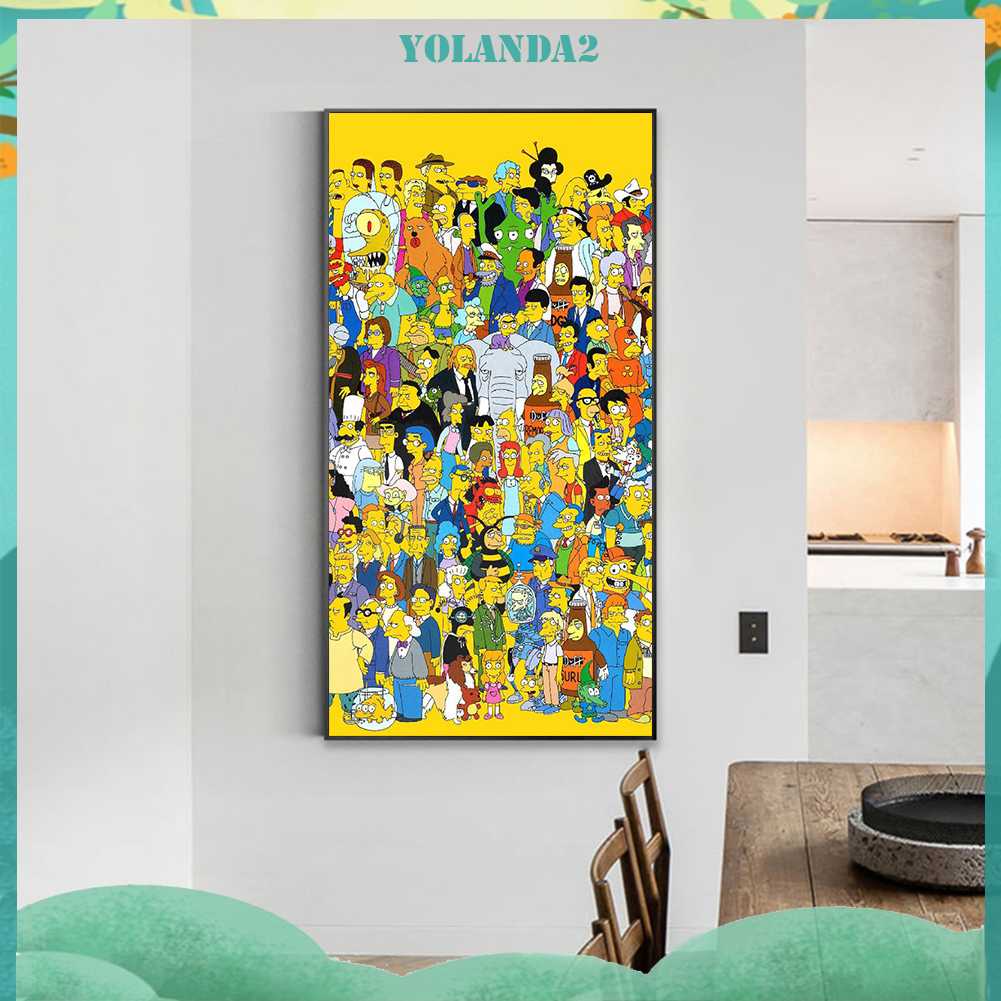 Tranh Đính Đá Kim Cương Toàn Bộ 5D DIY Hình Vẽ Simpsons