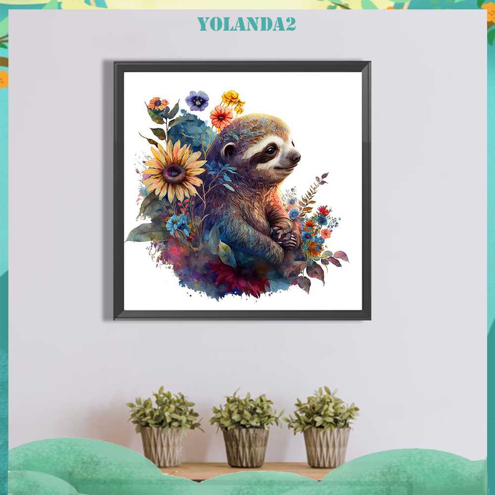 Tranh Đính Đá Kim Cương Toàn Bộ 5D DIY Hình Vẽ Con Lười