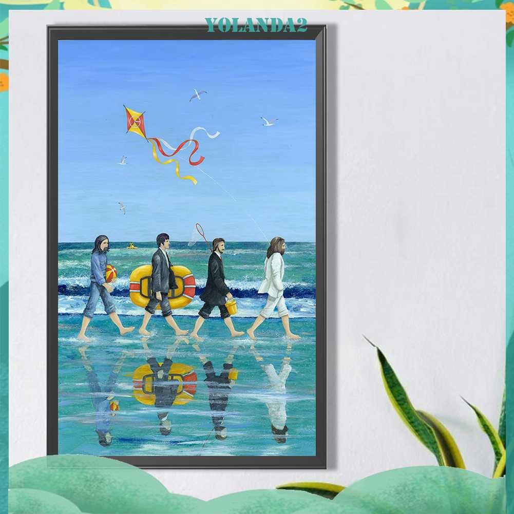 Tranh Đính Đá Kim Cương Toàn Bộ 5D DIY Hình Vẽ Con Đường Abbey