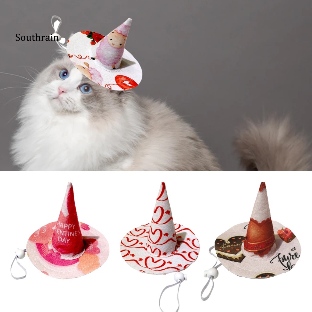 Mũ Đội Bằng Vải Không Dệt Chống Nước In Họa Tiết Trái Tim Dành Cho Thú Cưng