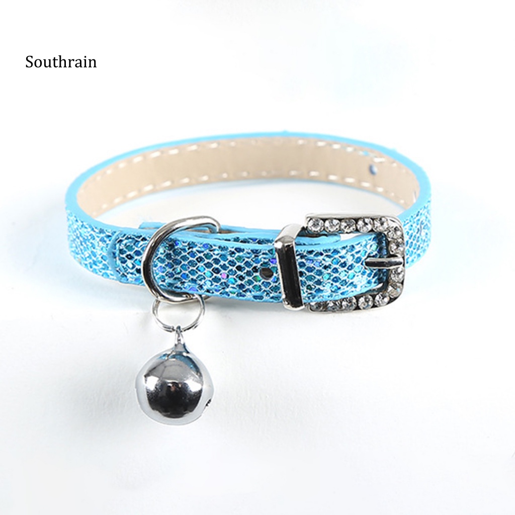 Vòng Cổ Da Giả Trọng Lượng Nhẹ Chống Trầy Xước Phối Chuông Cho Mèo Cưng