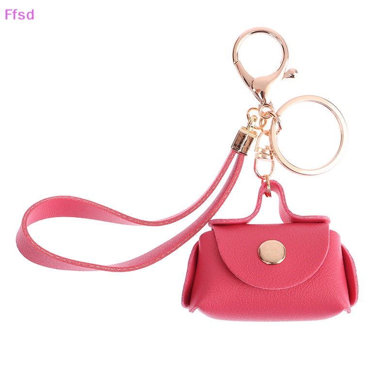 {Ffsd} Hộp Đựng Tai Nghe / Tiền Xu Mini Bằng Da Mềm Dễ Thương Có Móc Khóa * Bán Chạy