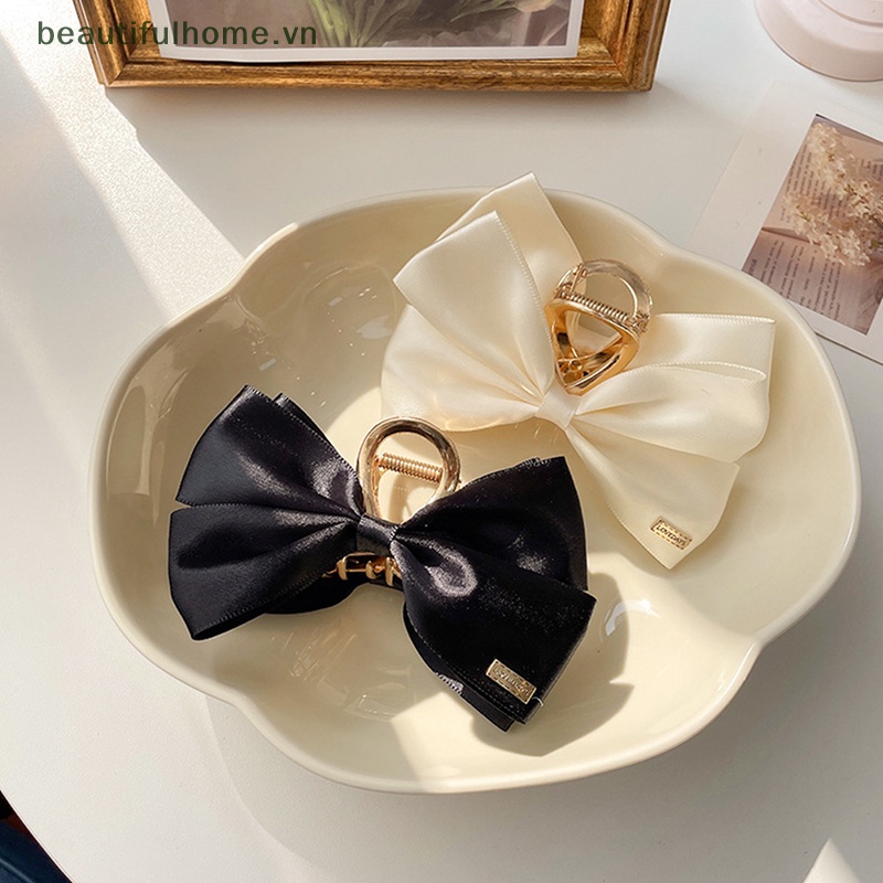 [beautifulhome] Kẹp Tóc Nơ Lớn Hai Mặt Thời Trang Hàn Quốc Mới [Đẹp]