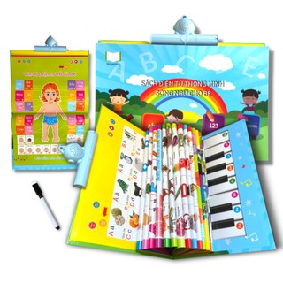 Sách điện tử thông minh song ngữ anh việt cho bé, bảng chữ cái, sách nói nhiều chủ đề học tiếng anh