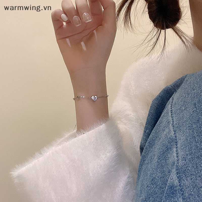 Vòng Tay Đính Đá Zircon Lấp Lánh Sang Trọng Thời Trang Cho Nữ