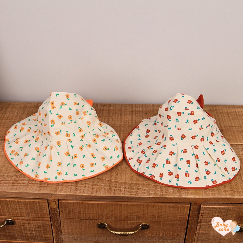 Khung Thành Cho Bé Chất Lượng Cao❤Mũ Chống Nắng Trọng Lượng Nhẹ In Họa Tiết Hoa Thời Trang Và Ngọt Ngào Cho Bé Gái