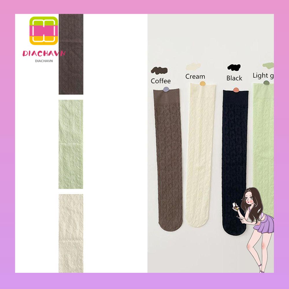Vớ Nhung Jacquard Dài Qua Gối Mềm Mại Thời Trang Cho Nữ
