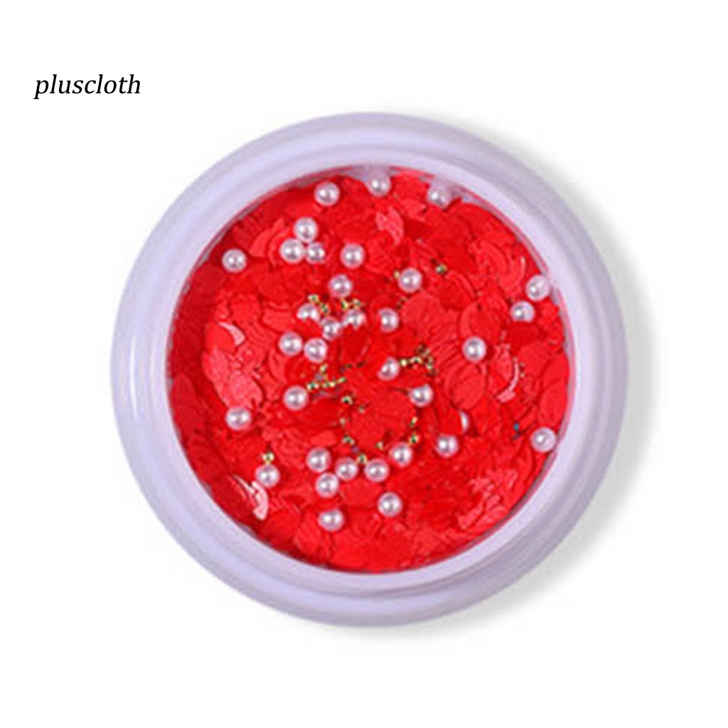 1 Hộp Sequin Hình Cánh Hoa Màu Sắc Sống Động Siêu Mỏng Trang Trí Móng Tay