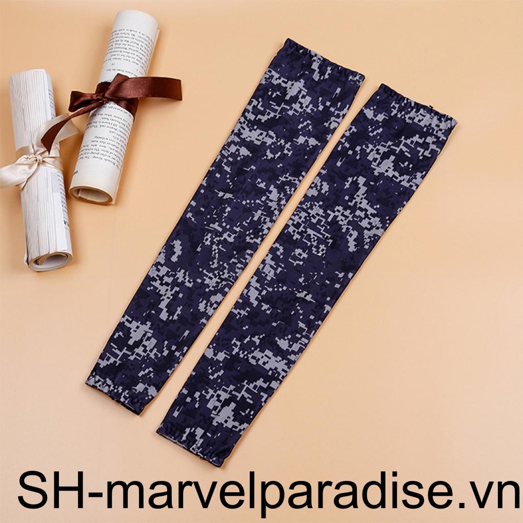 1 Cặp Găng Tay Dài Chống Nắng Chống Trượt Họa Tiết Rằn Ri Bằng Lụa Lạnh