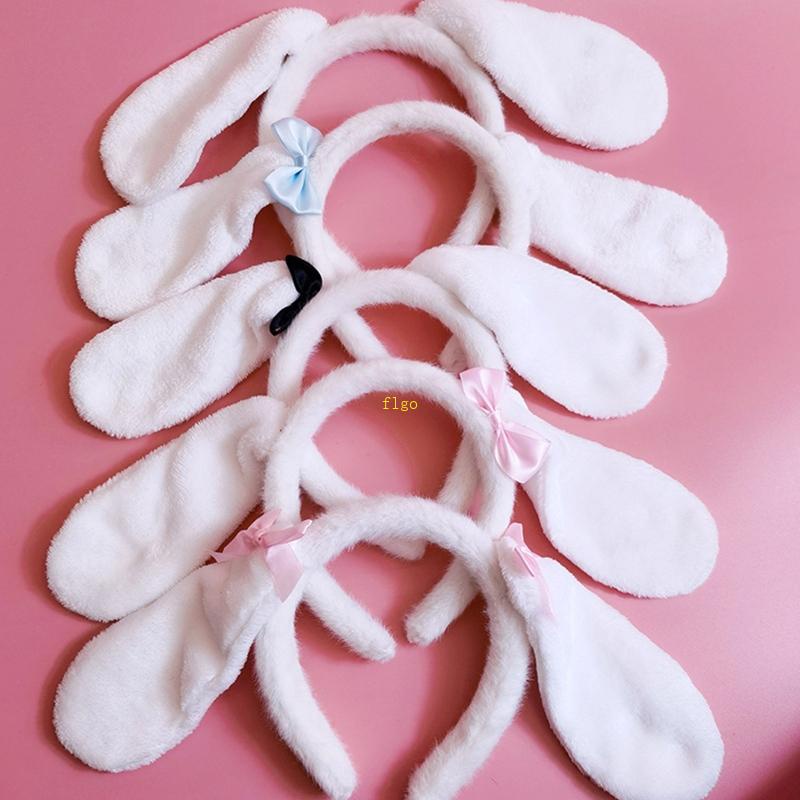 Băng Đô Tai Thỏ Phối Lông Phong Cách Lolita Dễ Thương