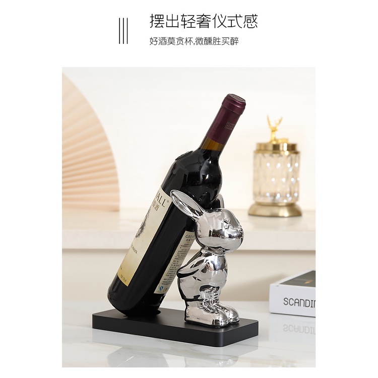 Giá Đỡ Chai Rượu Vang Đỏ Hình Chó Bull Pháp Sáng Tạo Sang Trọng Trang Trí Phòng Khách / Cửa Ra Vào / Tủ Rượu