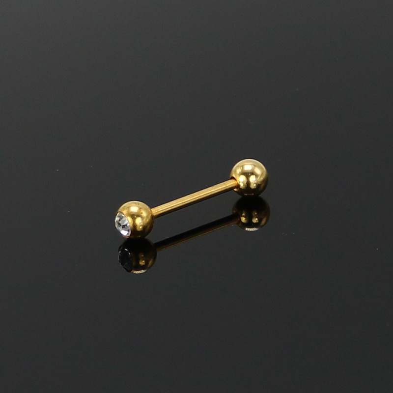 Khuyên Lưỡi Hình Quả Bóng Bằng Thép Không Gỉ Cá Tính