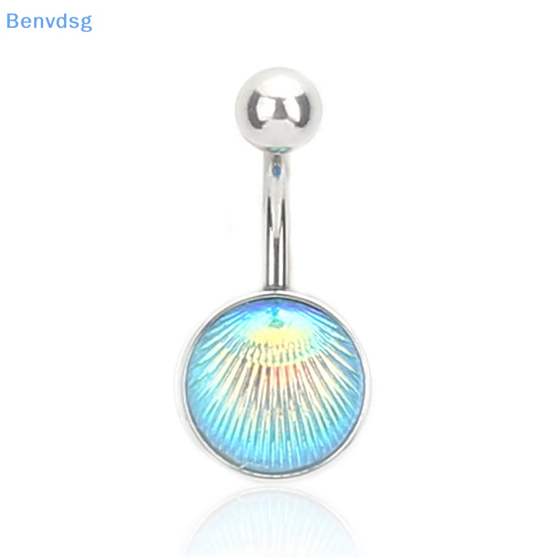 Khuyên Rốn Tròn Bằng Thép Không Gỉ Đính Vỏ Sò Nhiều Màu Sắc Chất Lượng Cao Cho Nữ