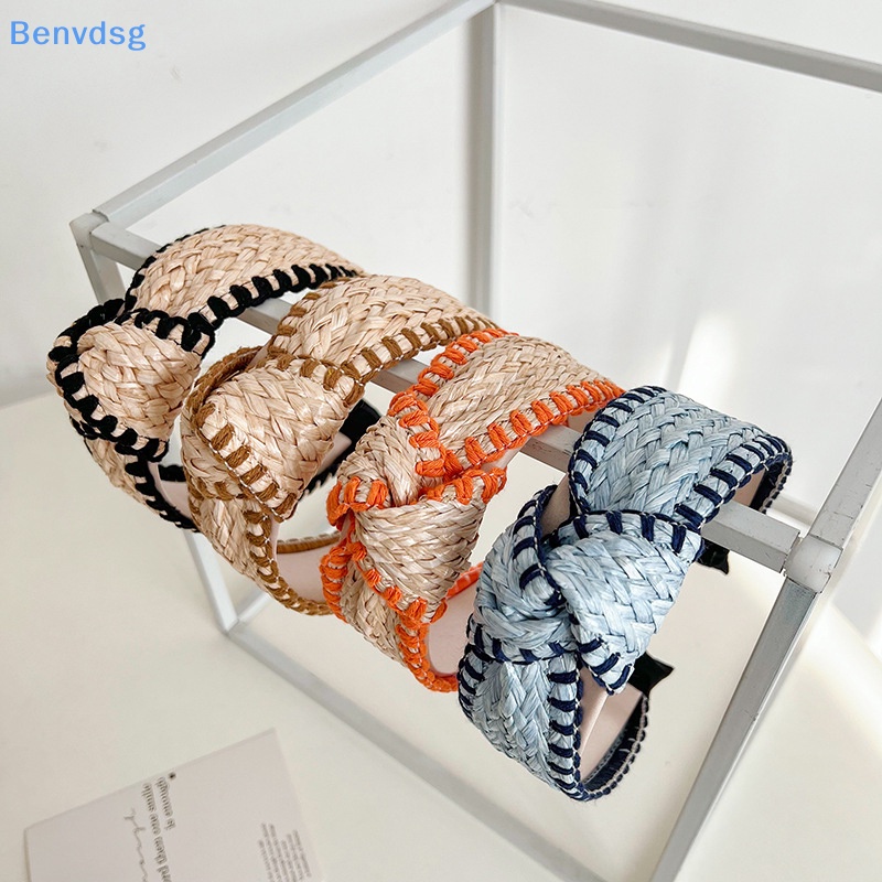 Băng Đô Rơm Đan Phong Cách Bohemian Thanh Lịch Dành Cho Nữ