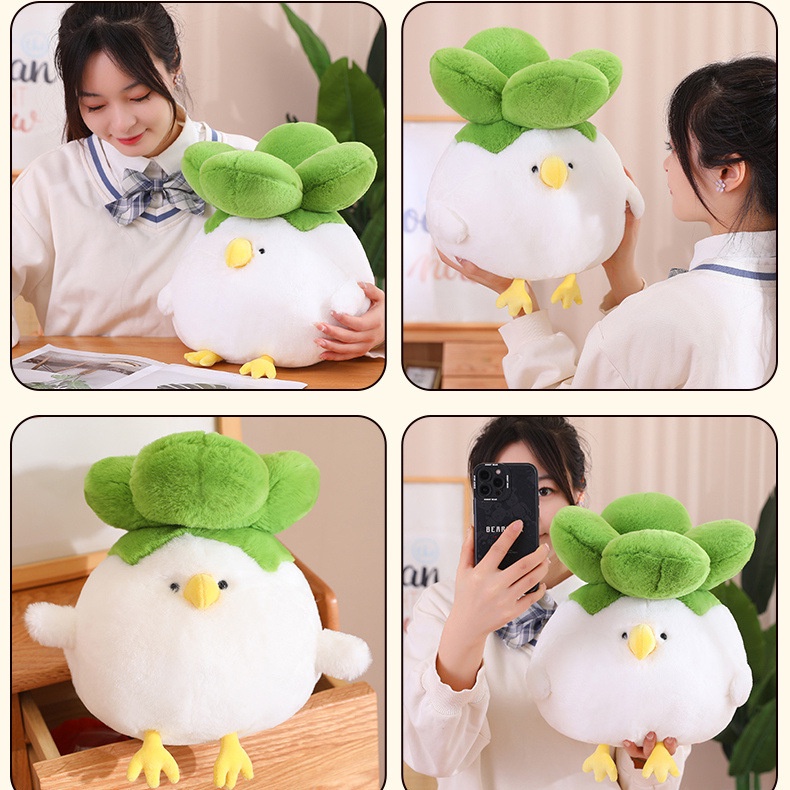 Thú Nhồi Bông Hình Chú Gà / Rau Củ Cỡ Nhỏ 8 Inch Dành Cho Nam Và Nữ