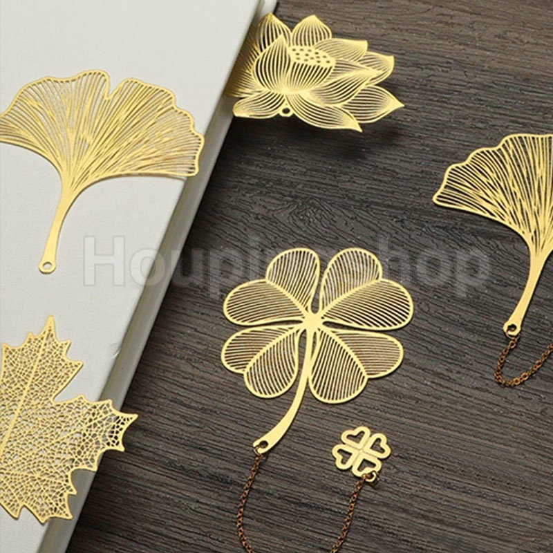 Bookmark Kim Loại Hình Lá Phong Cách Trung Hoa