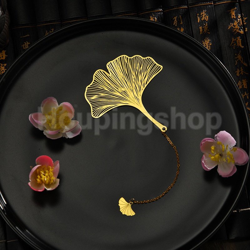 Bookmark Kim Loại Hình Lá Phong Cách Trung Hoa
