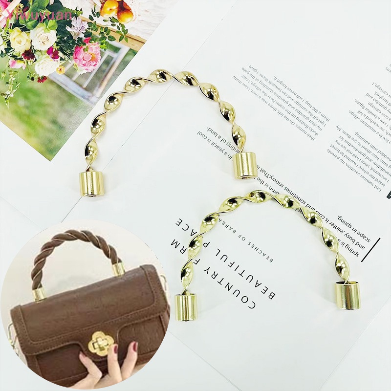 1 Tay Cầm Túi Xách Dây Bện Bằng Kim Loại DIY Mới