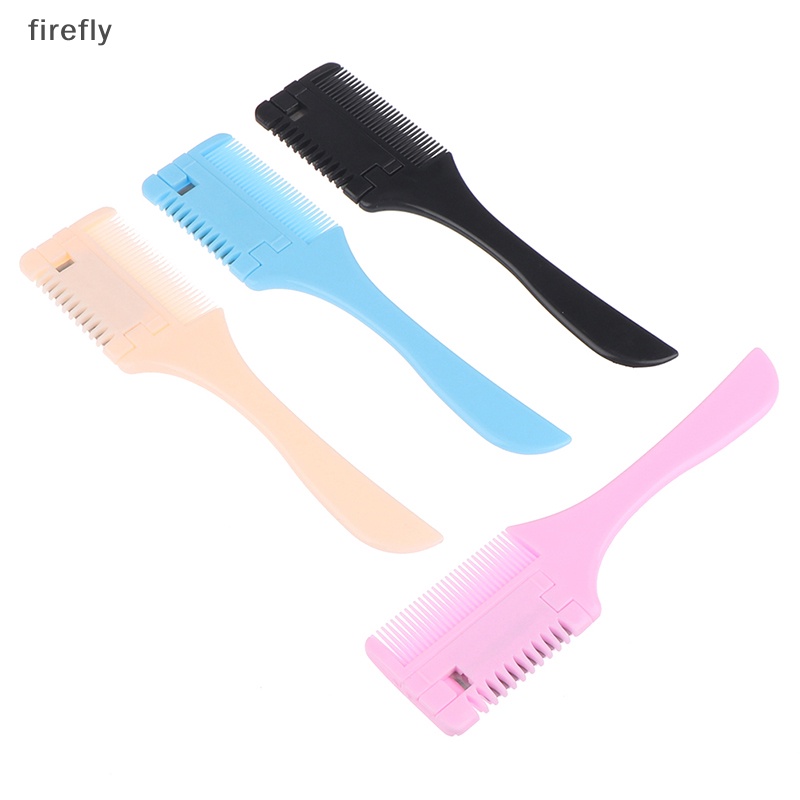 Lược Chải Tóc Hai Mặt Thiết Kế Mỏng Kèm Lưỡi Dao Tiện Dụng DIY