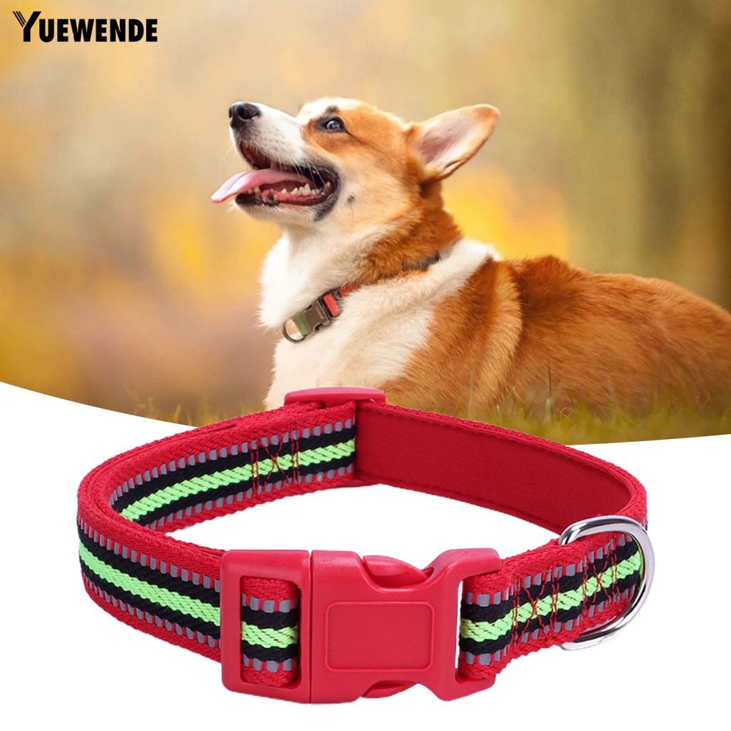 Vòng Cổ Tròn Bằng Polyester Phản Quang Điều Chỉnh Được Dành Cho Thú Cưng YQ.E