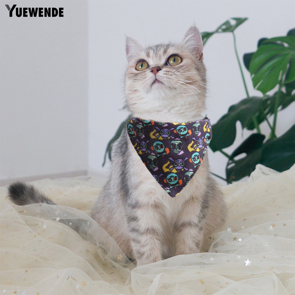 Yq.e Yếm Họa Tiết Bộ Xương Dơi Bí Ngô Có Thể Điều Chỉnh Cho Thú Cưng Chó Mèo Có Chuông Trang Trí Halloween