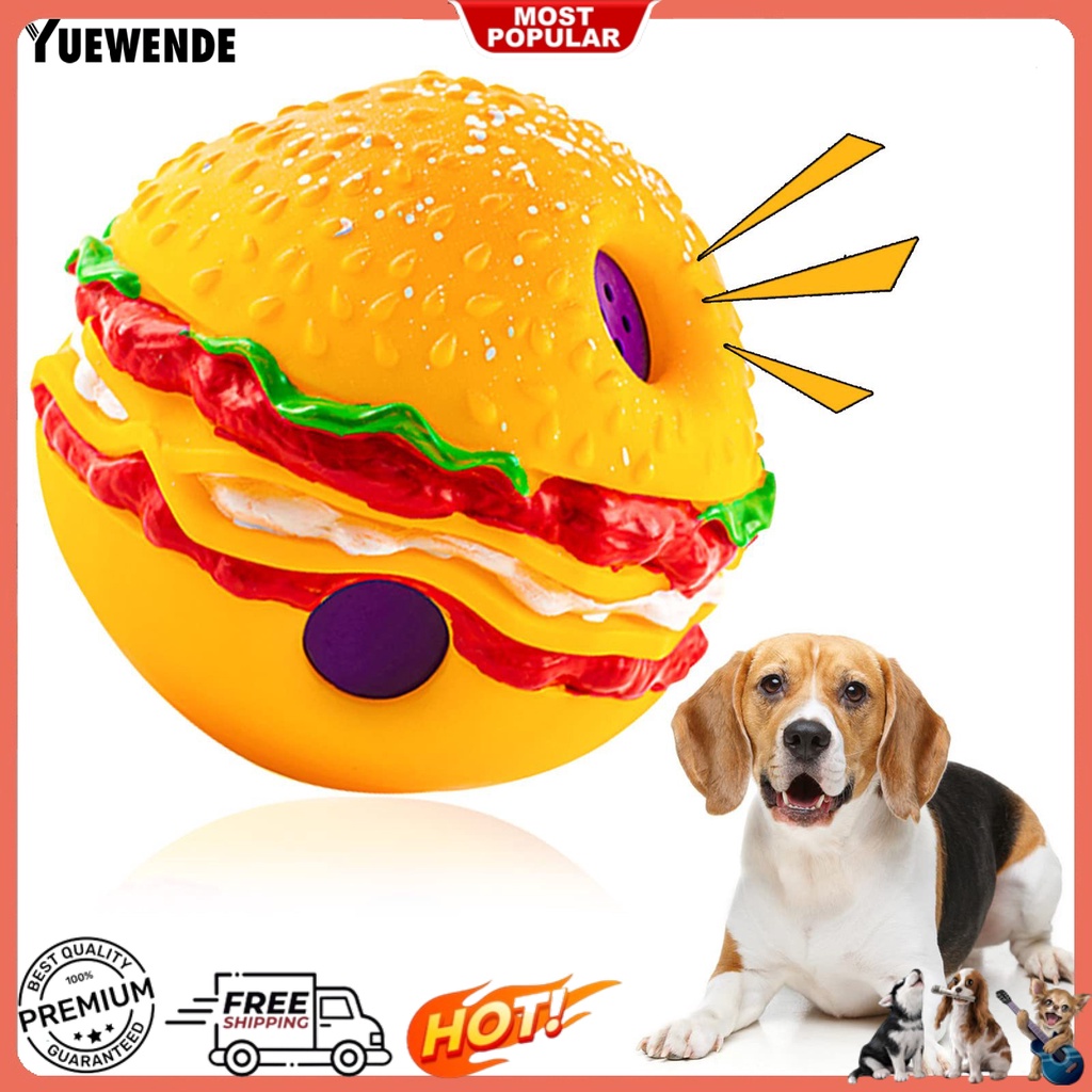 Quả Bóng Đồ Chơi Hình Bánh Burger Phát Ra Âm Thanh Vui Nhộn Cho Thú Cưng