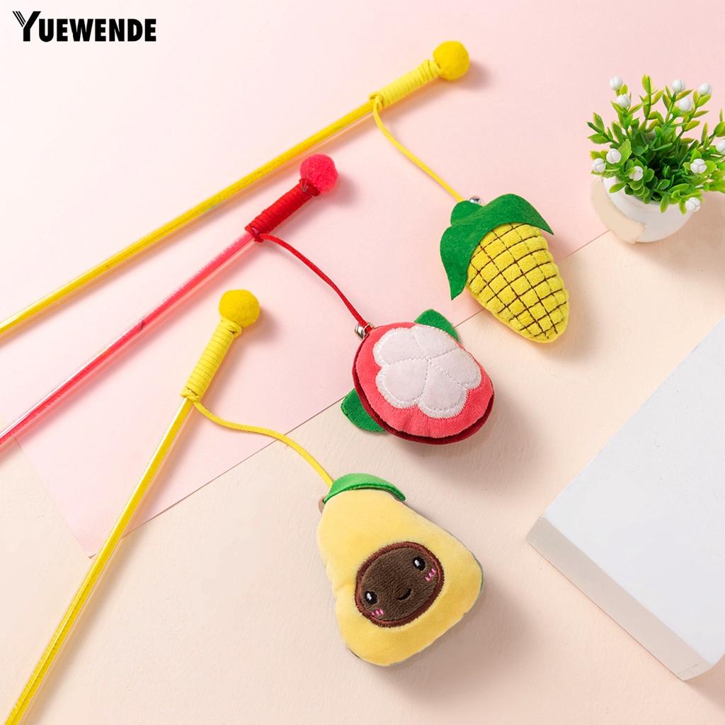 Gậy Đồ Chơi Tương Tác Bằng Nhựa Mềm Đính Trái Cây Giải Tỏa Căng Thẳng Dành Cho Mèo YQ.E