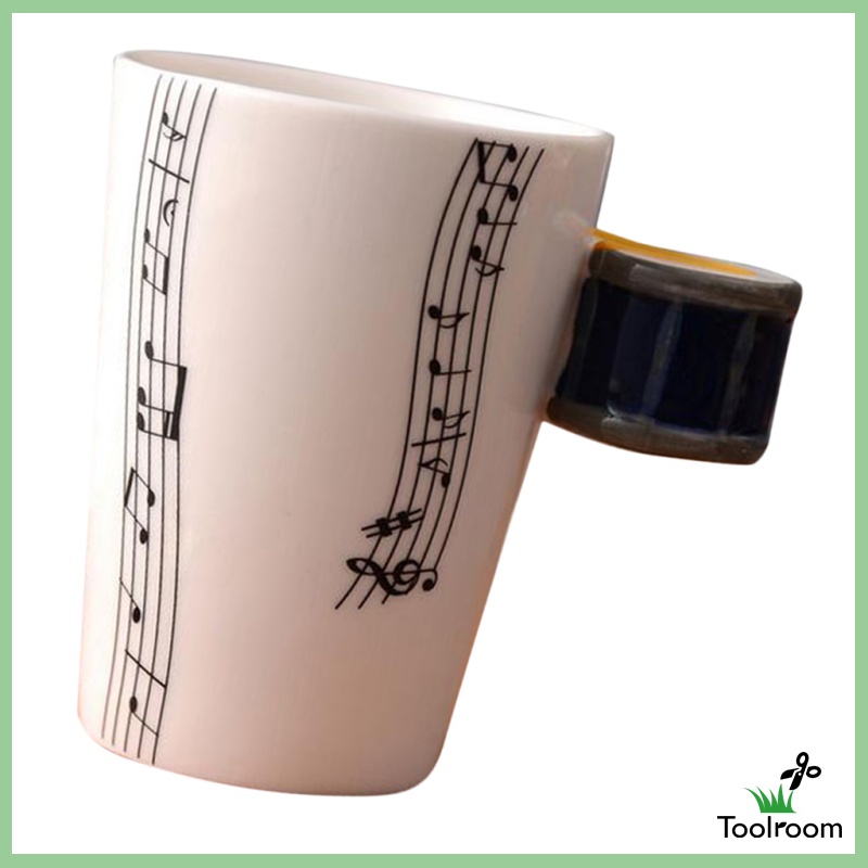 Cốc Sứ Uống Cà Phê / Trà Và Nước # 1 / 10 * 7.5Cm Hình Đàn Ghi Ta Màu Đen