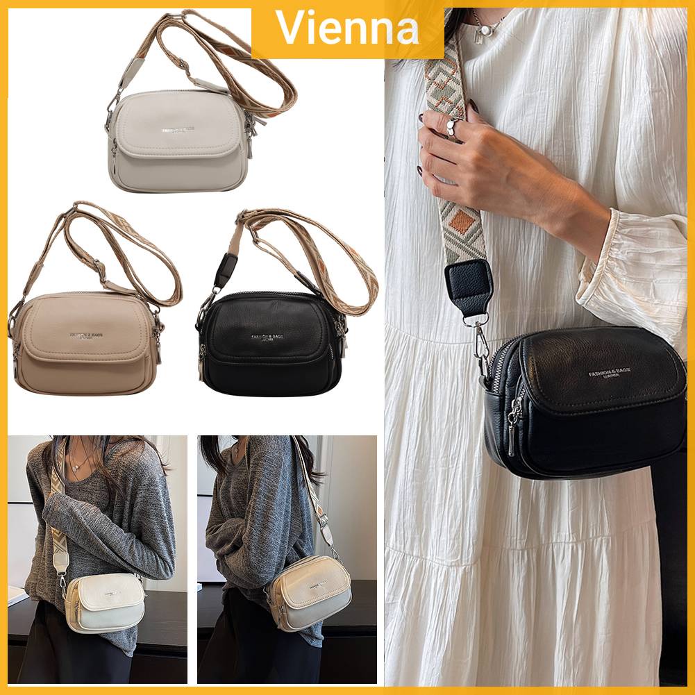 Túi Xách Da PU Dây Đeo Bản Rộng Thời Trang Cho Nữ