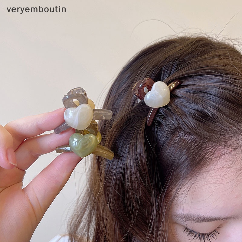 Kẹp Tóc Morandi Hình Trái Tim Màu Sắc Nhẹ Nhàng