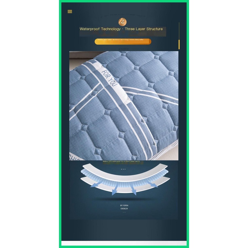 Vỏ Gối cotton Mỏng Mềm Thoáng Khí Chống Nước Chống Ăn Mòn Kích Thước 48x74cm Thân Thiện Với Làn Da