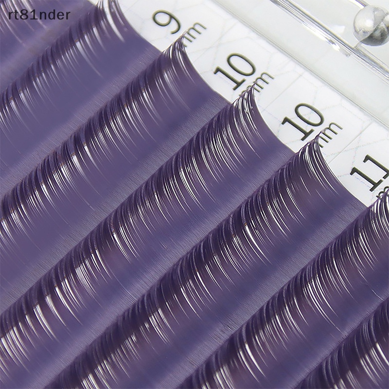 Hộp Lông Mi Giả Bằng Lụa Cong Màu Sắc rt