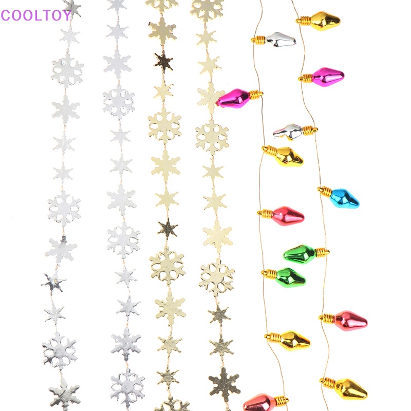 Cooltoy Dây Đèn Led Hình Bông Tuyết Mini 1M Trang Trí Giáng Sinh