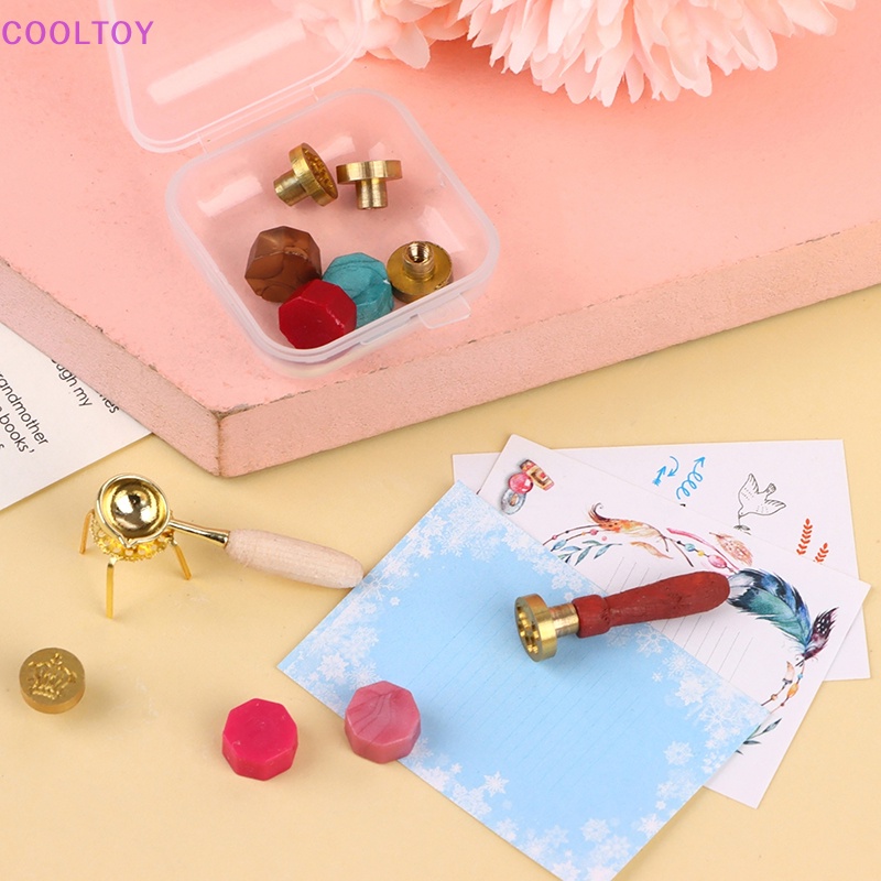 1 Bộ Dụng Cụ Đóng Dấu Sáp Niêm Phong Cho Nhà Búp Bê 1: 12
