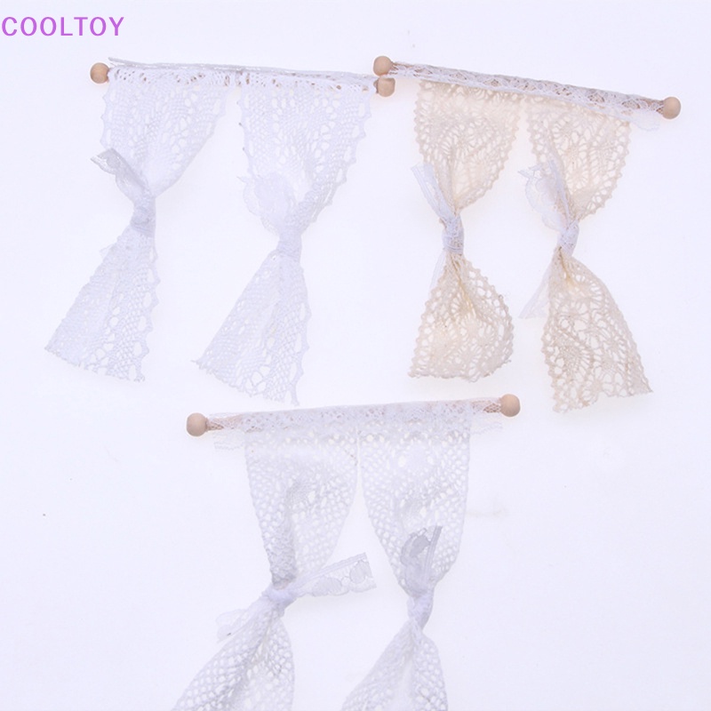 Rèm Cửa Ren Hoa Xinh Xắn Cho Nhà Búp Bê Tỷ Lệ 1 / 12