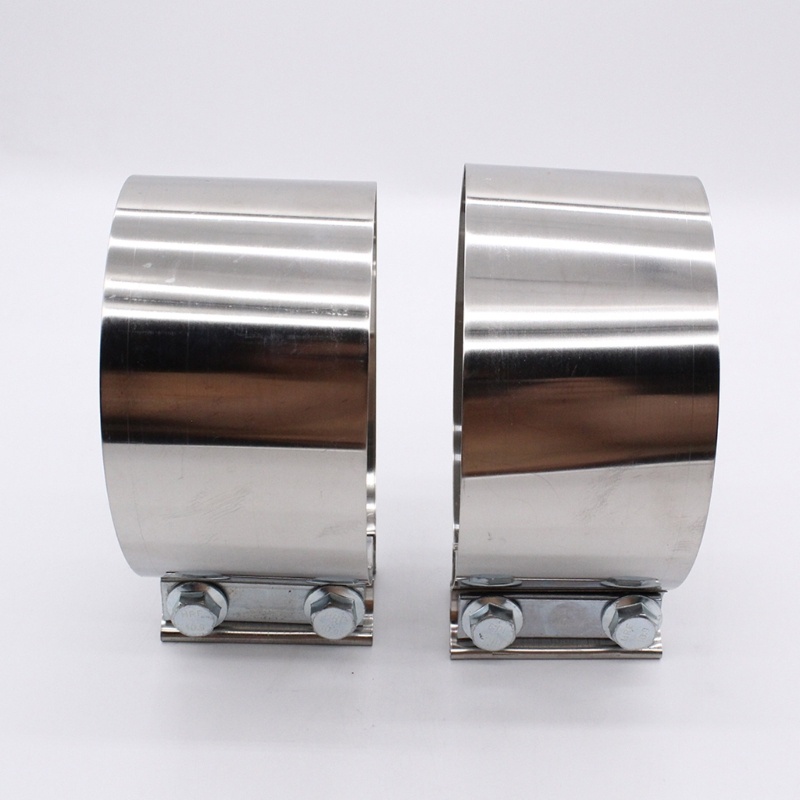 Set 2 Vòng Kẹp Ống Xả Khí Thải Bằng Thép Không Gỉ 5 Inches Tiện Dụng